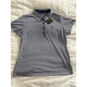 EP New York Women' Pebble Beach Geometric Jacquard Polo Inky Multi Size XL NWT